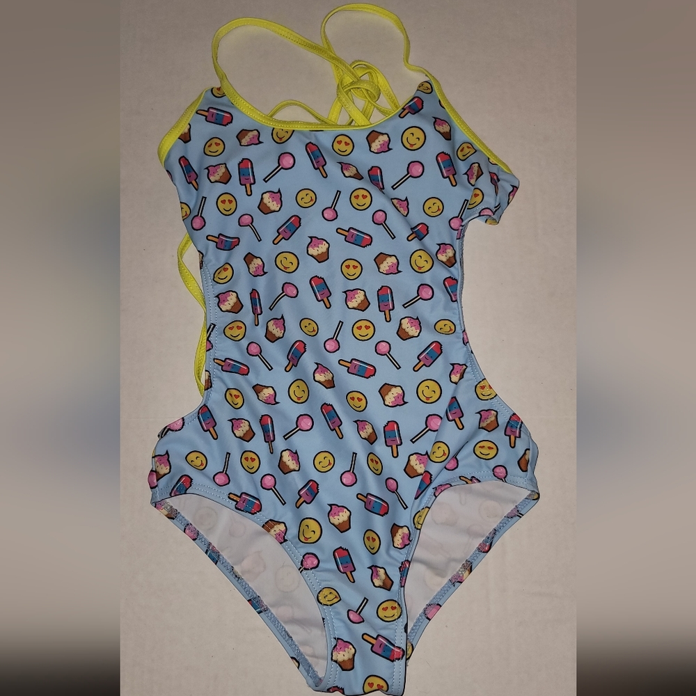 So Sydney, one piece bathing suit, swimming treats ice cream emoji size 10
